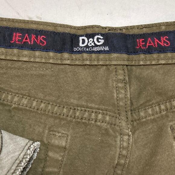 D&G Dolce & Gabbana Army Olive Green Pants sz 28 42 - Picture 5 of 10